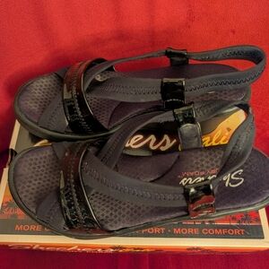 Skechers Women's Black Strappy Sandals